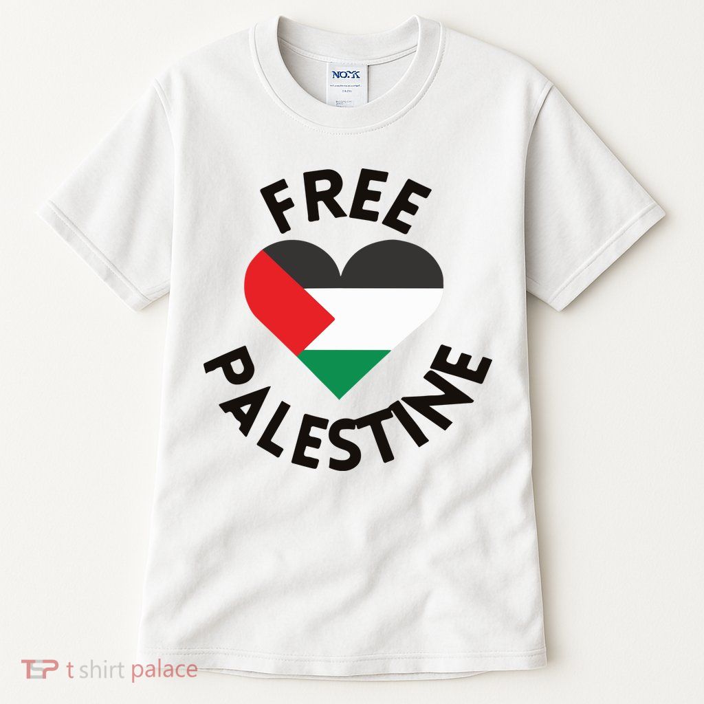 Free Palestine Heart Support Palestine Tall T-Shirt