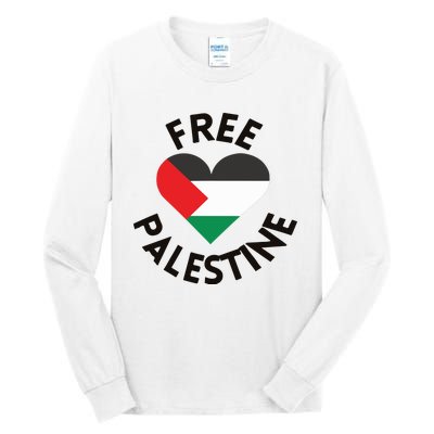 Free Palestine Heart Support Palestine Tall Long Sleeve T-Shirt