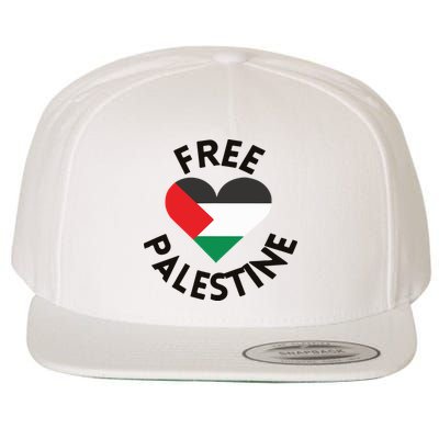 Free Palestine Heart Support Palestine Wool Snapback Cap