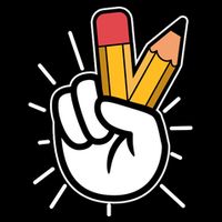 Funny Peace Hand With Pencil Fingers Backpack