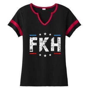 Fkh Political Humor F Kamala Harris Conservative Republican Ladies Halftime Notch Neck Tee