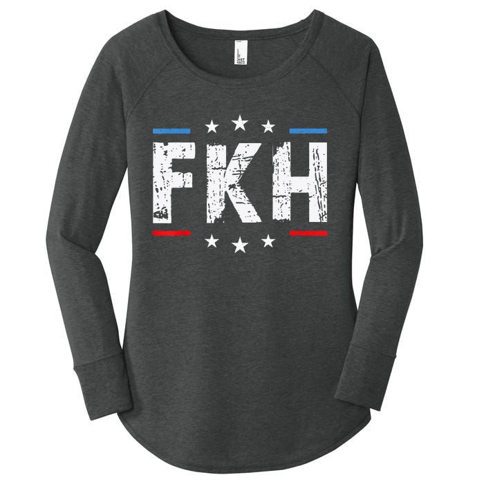 Fkh Political Humor F Kamala Harris Conservative Republican Women's Perfect Tri Tunic Long Sleeve Shirt