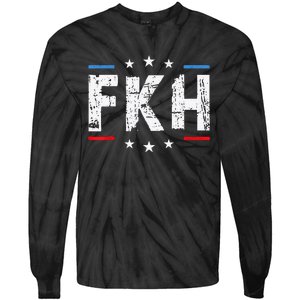 Fkh Political Humor F Kamala Harris Conservative Republican Tie-Dye Long Sleeve Shirt