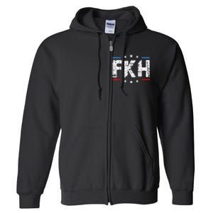 Fkh Political Humor F Kamala Harris Conservative Republican Full Zip Hoodie