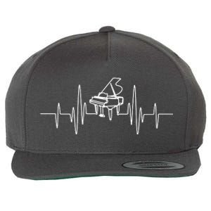 Funny Piano Heartbeat Keyboard For Piano Player Men Women Wool Snapback Cap