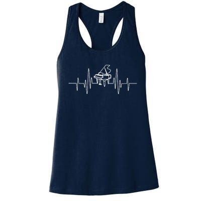 Funny Piano Heartbeat Keyboard For Piano Player Men Women Women's Racerback Tank