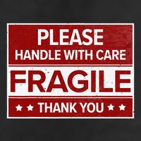 Fragile Please Handle With Care Sensitive Personality 7 Panel Mesh Trucker Snapback Hat