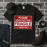 Fragile Please Handle With Care Sensitive Personality Tall T-Shirt