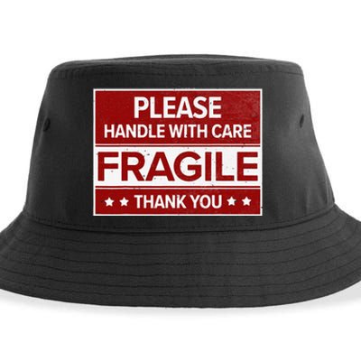 Fragile Please Handle With Care Sensitive Personality Sustainable Bucket Hat