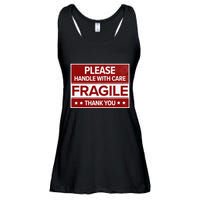 Fragile Please Handle With Care Sensitive Personality Ladies Essential Flowy Tank