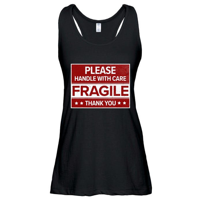 Fragile Please Handle With Care Sensitive Personality Ladies Essential Flowy Tank