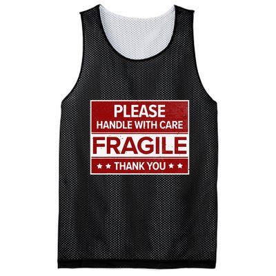 Fragile Please Handle With Care Sensitive Personality Mesh Reversible Basketball Jersey Tank