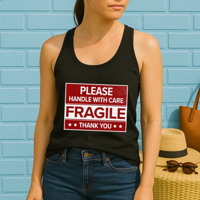 Fragile Please Handle With Care Sensitive Personality Womens Tank Top