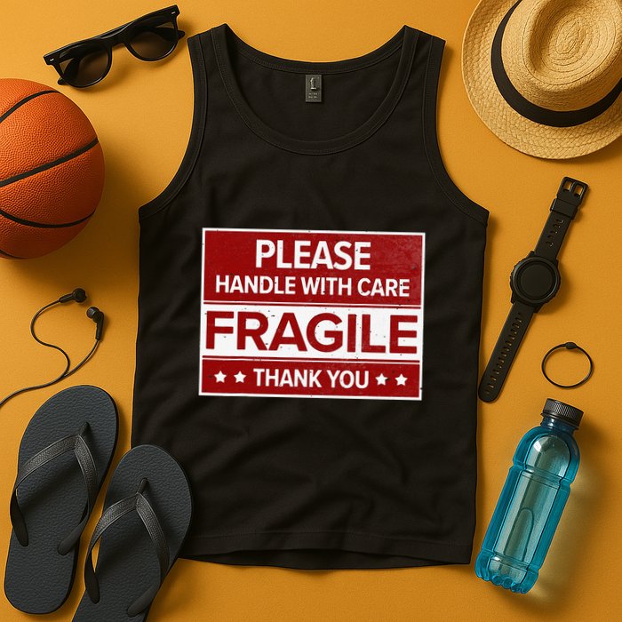 Fragile Please Handle With Care Sensitive Personality Tank Top