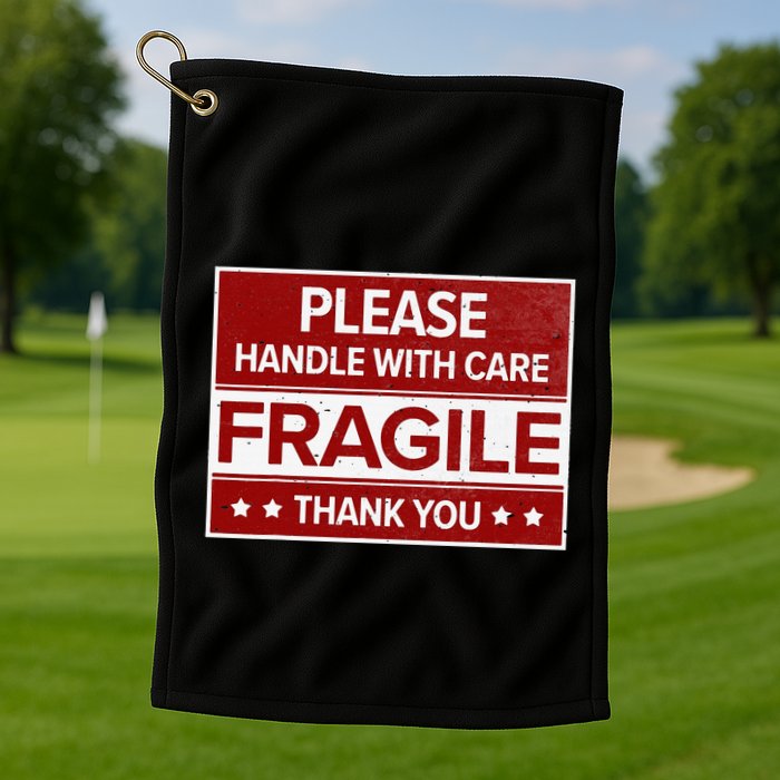 Fragile Please Handle With Care Sensitive Personality Golf Towel