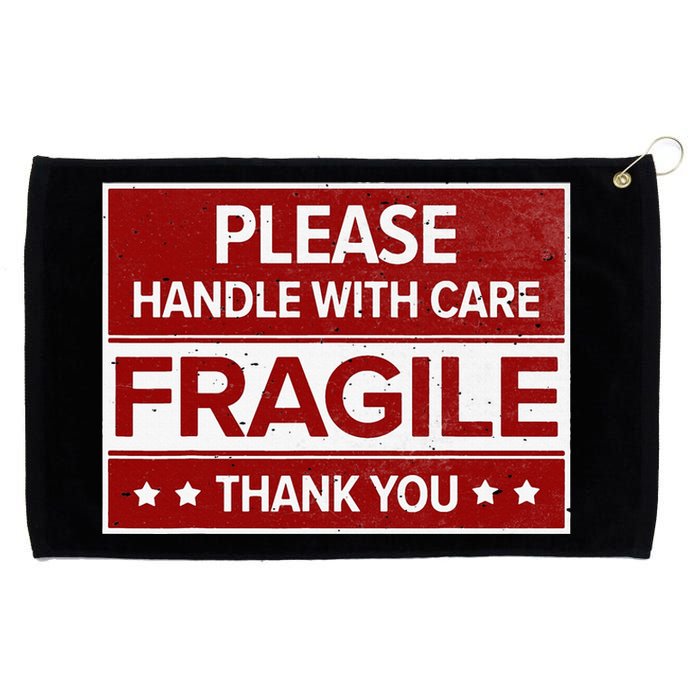 Fragile Please Handle With Care Sensitive Personality Grommeted Golf Towel