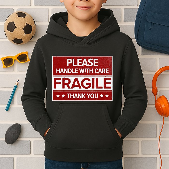 Fragile Please Handle With Care Sensitive Personality Kids Hoodie