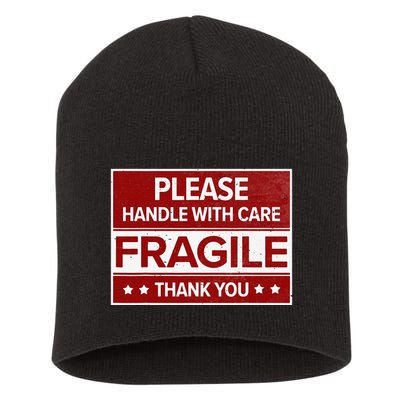 Fragile Please Handle With Care Sensitive Personality Short Acrylic Beanie