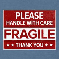 Fragile Please Handle With Care Sensitive Personality Garment-Dyed Sweatshirt