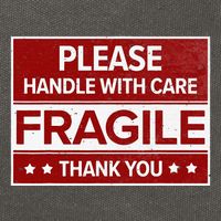 Fragile Please Handle With Care Sensitive Personality Cotton Canvas Backpack