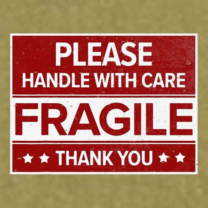 Fragile Please Handle With Care Sensitive Personality Garment-Dyed Women's Muscle Tee