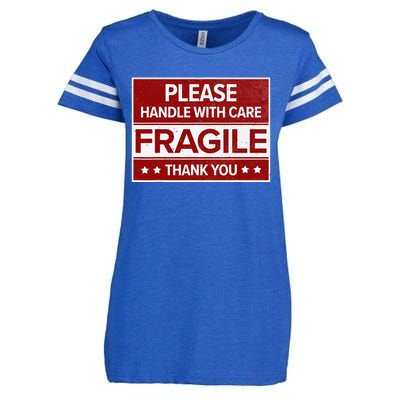 Fragile Please Handle With Care Sensitive Personality Enza Ladies Jersey Football T-Shirt