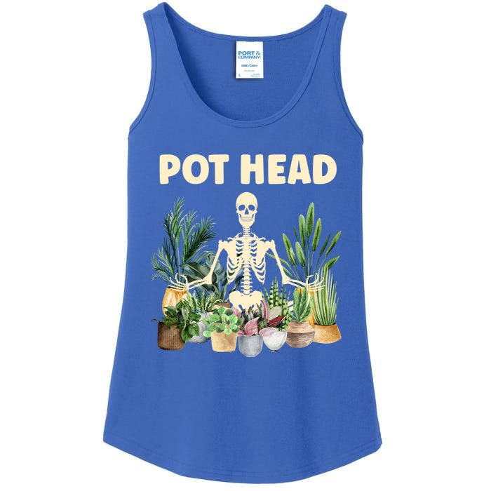 Funny Pot Head Skeleton Succulent Plant Lover Gardening Great Gift Ladies Essential Tank