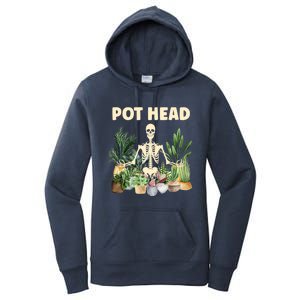 Funny Pot Head Skeleton Succulent Plant Lover Gardening Great Gift Women's Pullover Hoodie