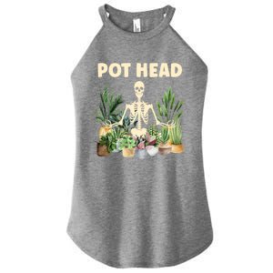 Funny Pot Head Skeleton Succulent Plant Lover Gardening Great Gift Women's Perfect Tri Rocker Tank