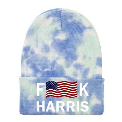 Fkh Political Humor F Kamala Harris Conservative Republican Tie Dye 12in Knit Beanie