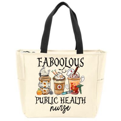 Faboolous Public Health Nurse Coffee Fall Halloween Costume Gift Zip Tote Bag