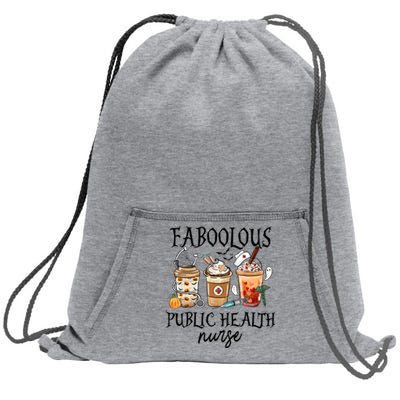 Faboolous Public Health Nurse Coffee Fall Halloween Costume Gift Sweatshirt Cinch Pack Bag