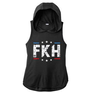 Fkh Political Humor F Kamala Harris Conservative Republican Ladies PosiCharge Tri-Blend Wicking Draft Hoodie Tank