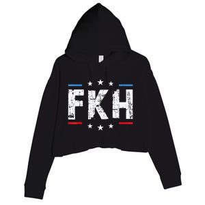 Fkh Political Humor F Kamala Harris Conservative Republican Crop Fleece Hoodie