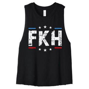 Fkh Political Humor F Kamala Harris Conservative Republican Women's Racerback Cropped Tank