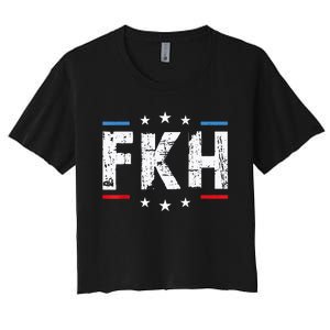 Fkh Political Humor F Kamala Harris Conservative Republican Women's Crop Top Tee