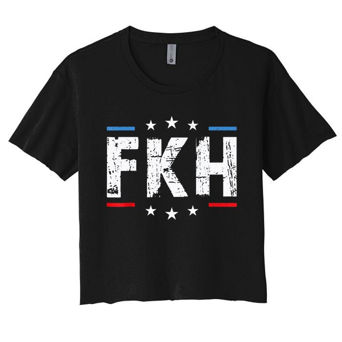 Fkh Political Humor F Kamala Harris Conservative Republican Women's Crop Top Tee