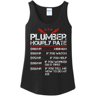 Funny Plumber Hourly Rates Plumber  Ladies Essential Tank