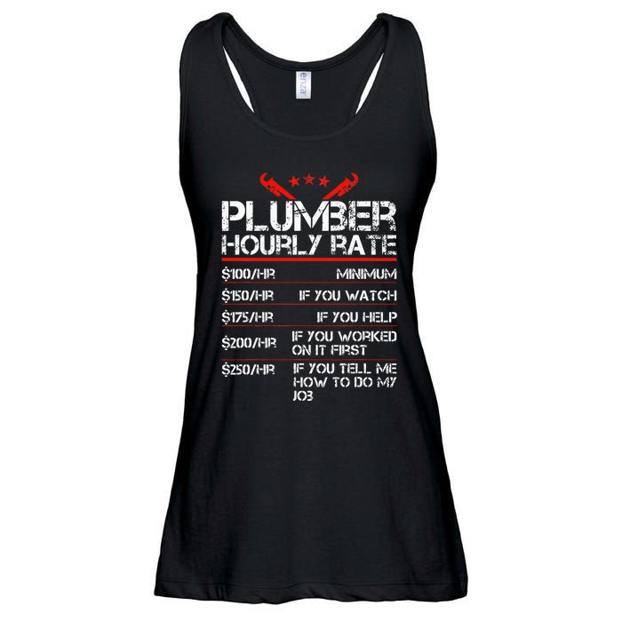 Funny Plumber Hourly Rates Plumber  Ladies Essential Flowy Tank