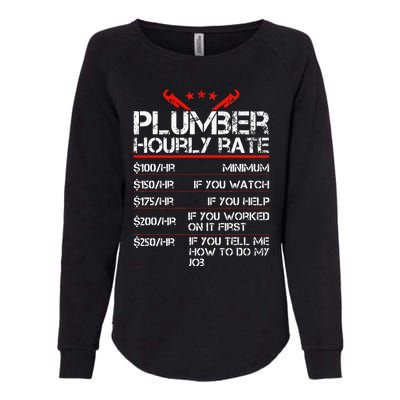 Funny Plumber Hourly Rates Plumber  Womens California Wash Sweatshirt