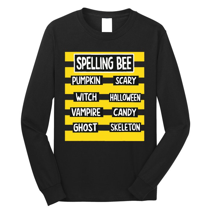 Funny Pun Halloween Costume For Teachers Spelling Bee Long Sleeve Shirt