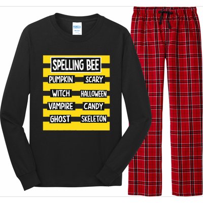 Funny Pun Halloween Costume For Teachers Spelling Bee Long Sleeve Pajama Set