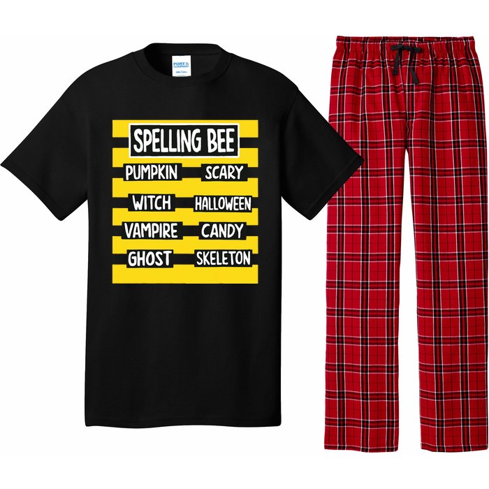 Funny Pun Halloween Costume For Teachers Spelling Bee Pajama Set