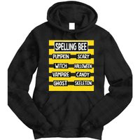 Funny Pun Halloween Costume For Teachers Spelling Bee Tie Dye Hoodie