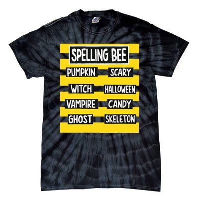 Funny Pun Halloween Costume For Teachers Spelling Bee Tie-Dye T-Shirt