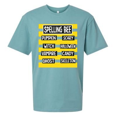 Funny Pun Halloween Costume For Teachers Spelling Bee Sueded Cloud Jersey T-Shirt