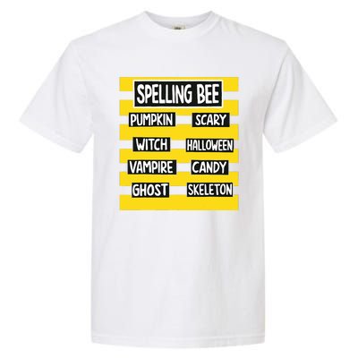 Funny Pun Halloween Costume For Teachers Spelling Bee Garment-Dyed Heavyweight T-Shirt