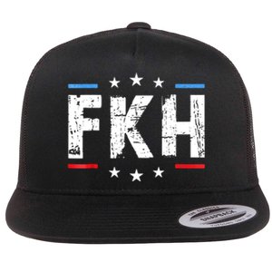 Fkh Political Humor F Kamala Harris Conservative Republican Flat Bill Trucker Hat