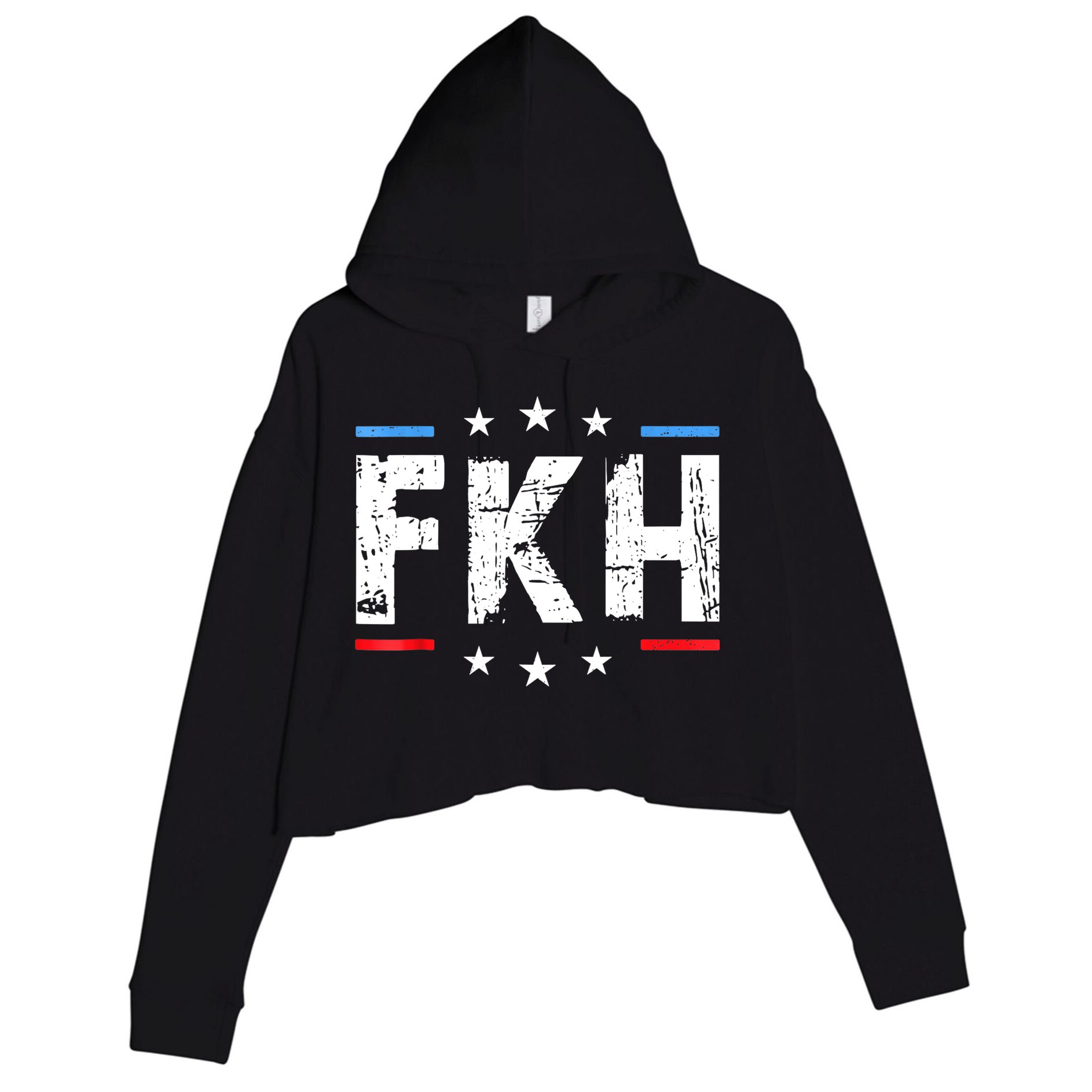 Fkh Political Humor F Kamala Harris Conservative Republican Crop Fleece Hoodie