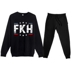 Fkh Political Humor F Kamala Harris Conservative Republican Premium Crewneck Sweatsuit Set